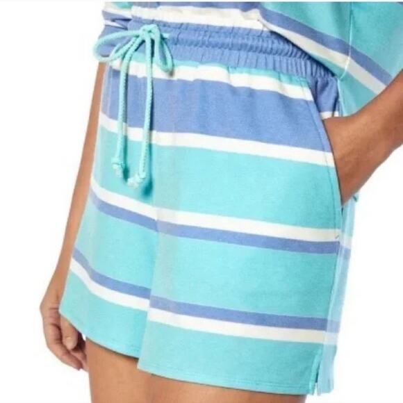 Wildfox Blue Striped Sweatshirt & Short Lounge Set Sz M NWT - Picture 6 of 13